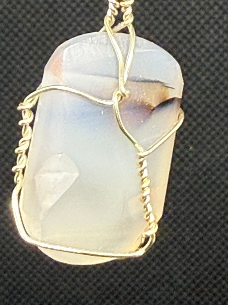 Wire Wrapped Agate Necklace