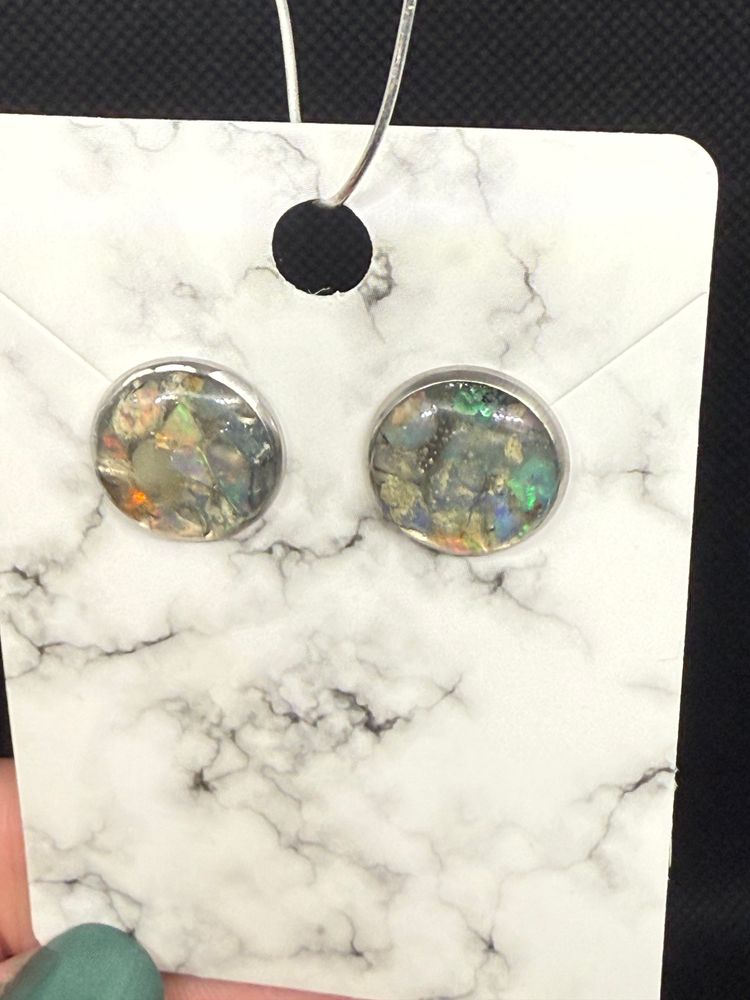 Opal Fragments Stud Earrings