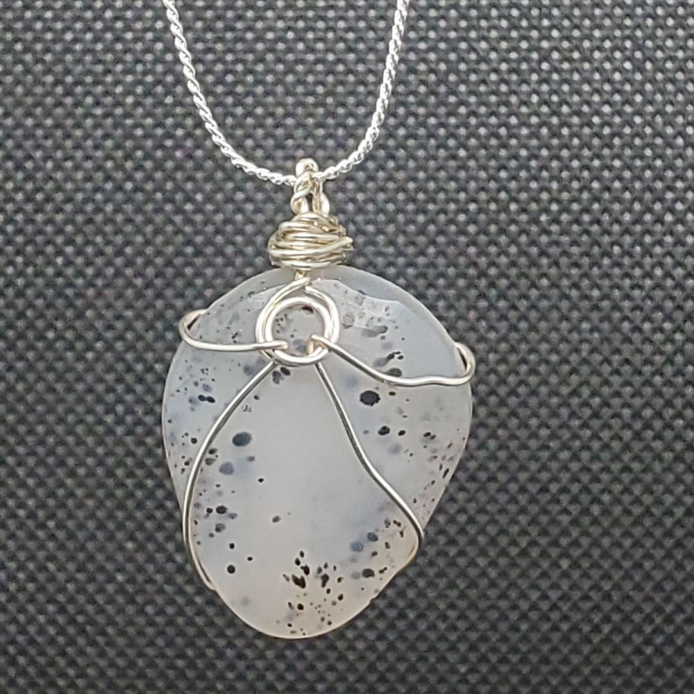 Wire Wrapped Agate Necklace