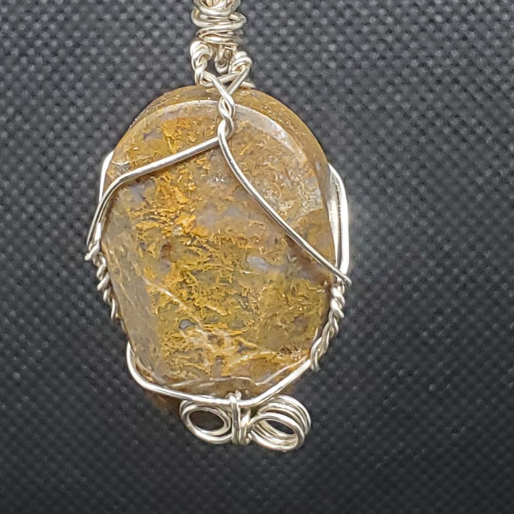 Wire Wrapped Jasper Necklace