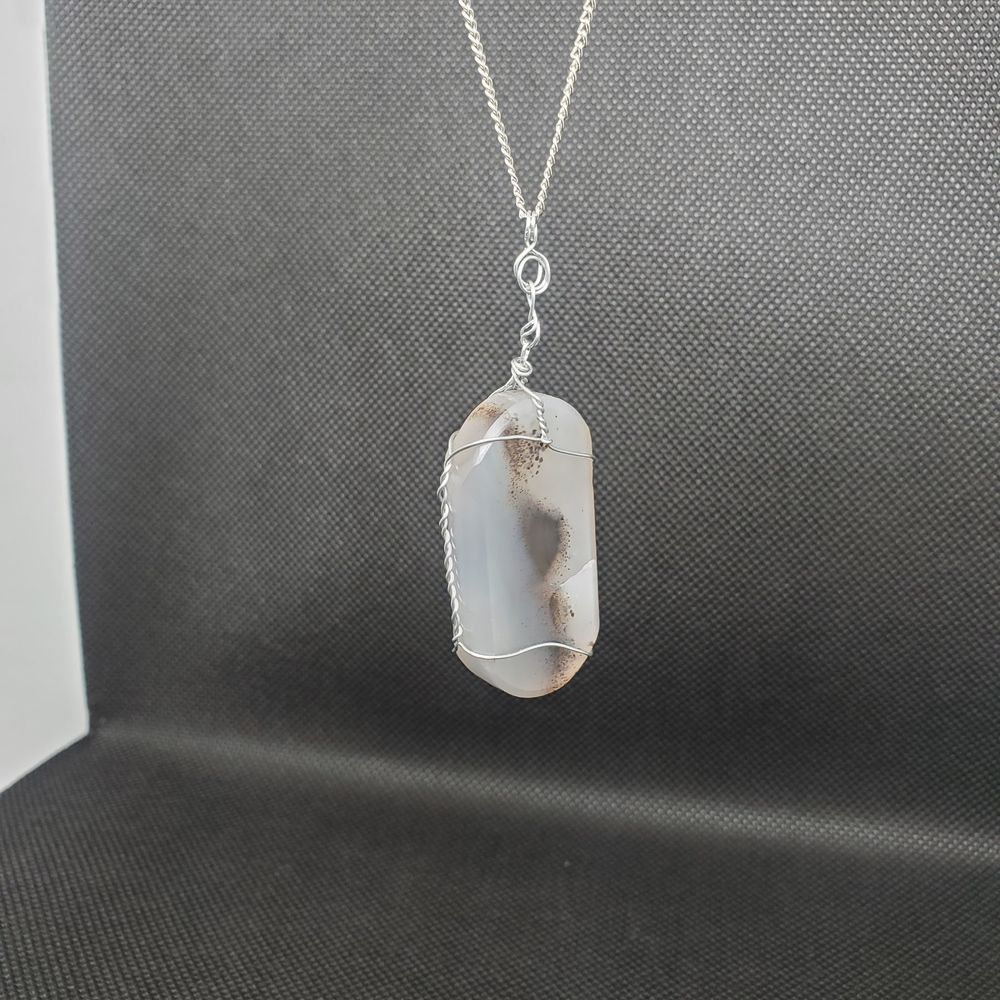 Wire Wrapped Agate Necklace