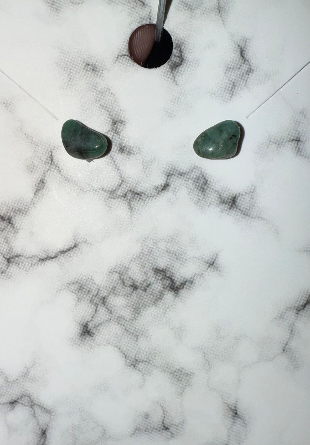 Green Chalcedony Stud Earrings